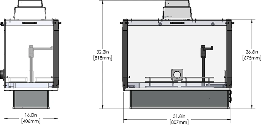 Dimensions for 4DXW Autosamplers Dimensions for 4DXW Autosamplers
